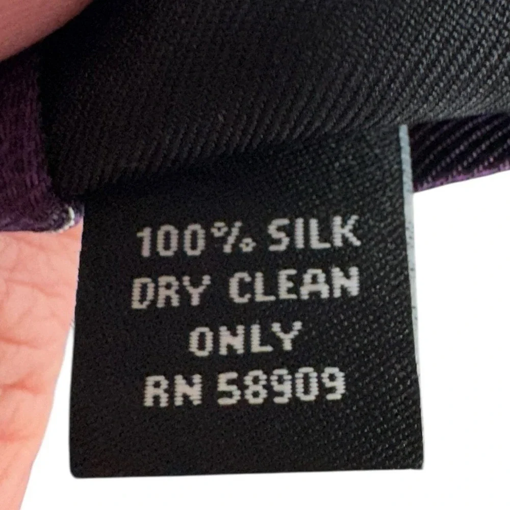 Murano Mens Silk Tie Striped Quiet Luxury Old Money Formal Career Purple